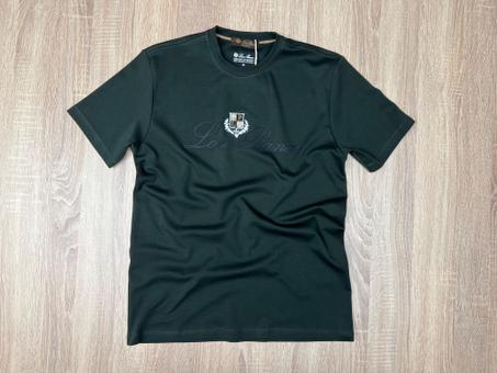 T-SHIRT LORO PIANA VERT MILITAIRE