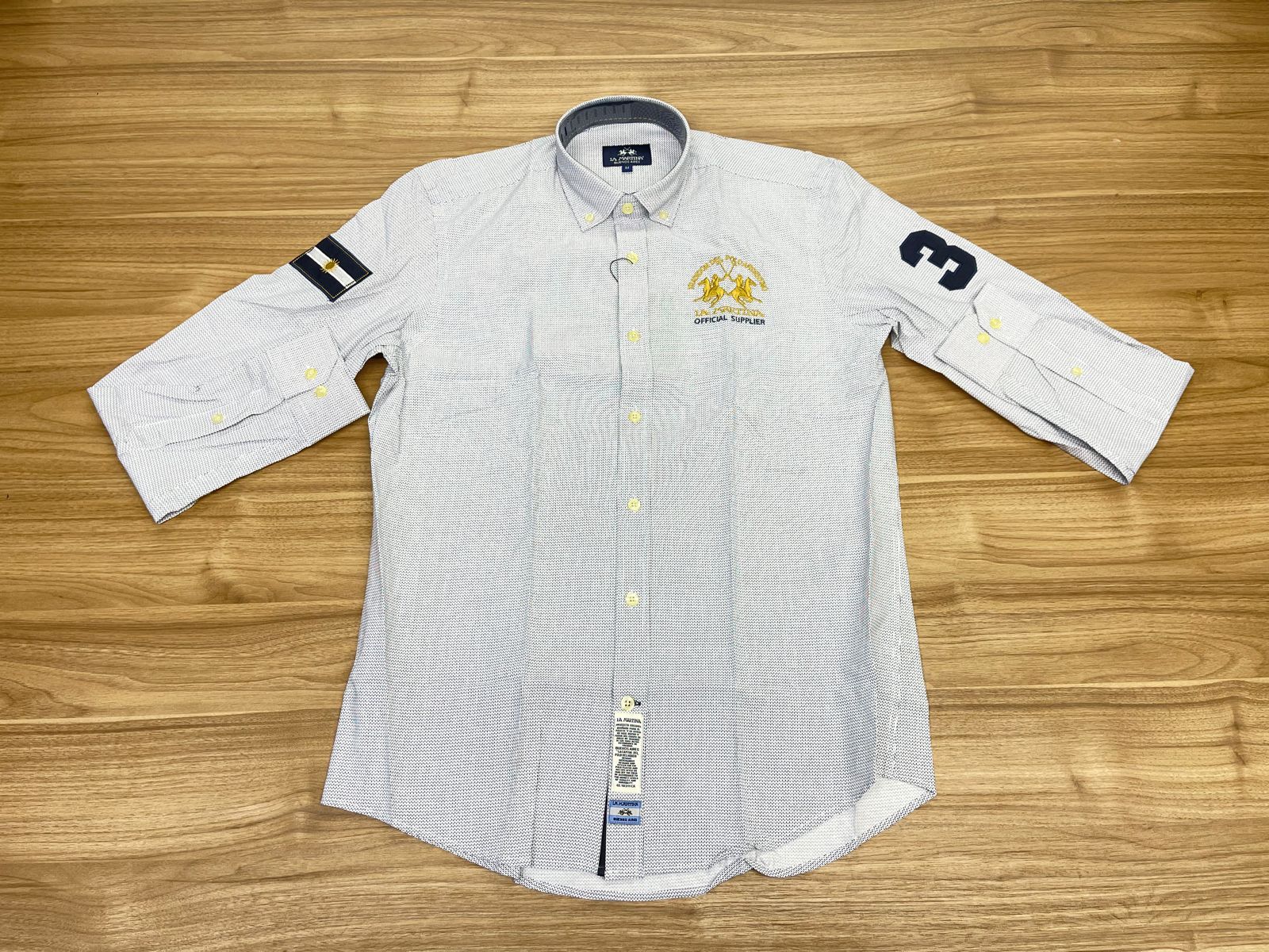 chemise La Martina blanc pointu