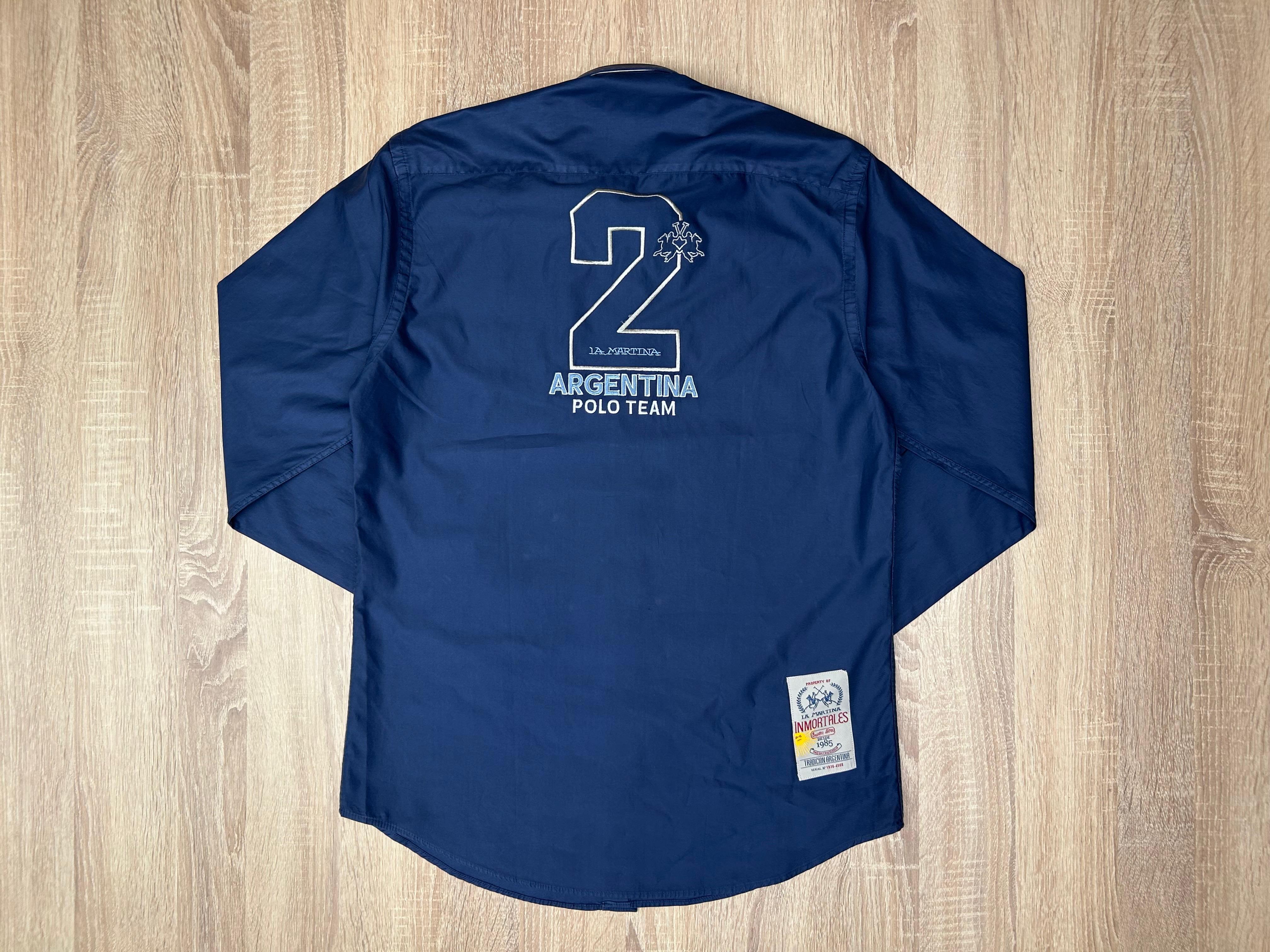 CHEMISE LA MARTINA ARG BLEU MARINE