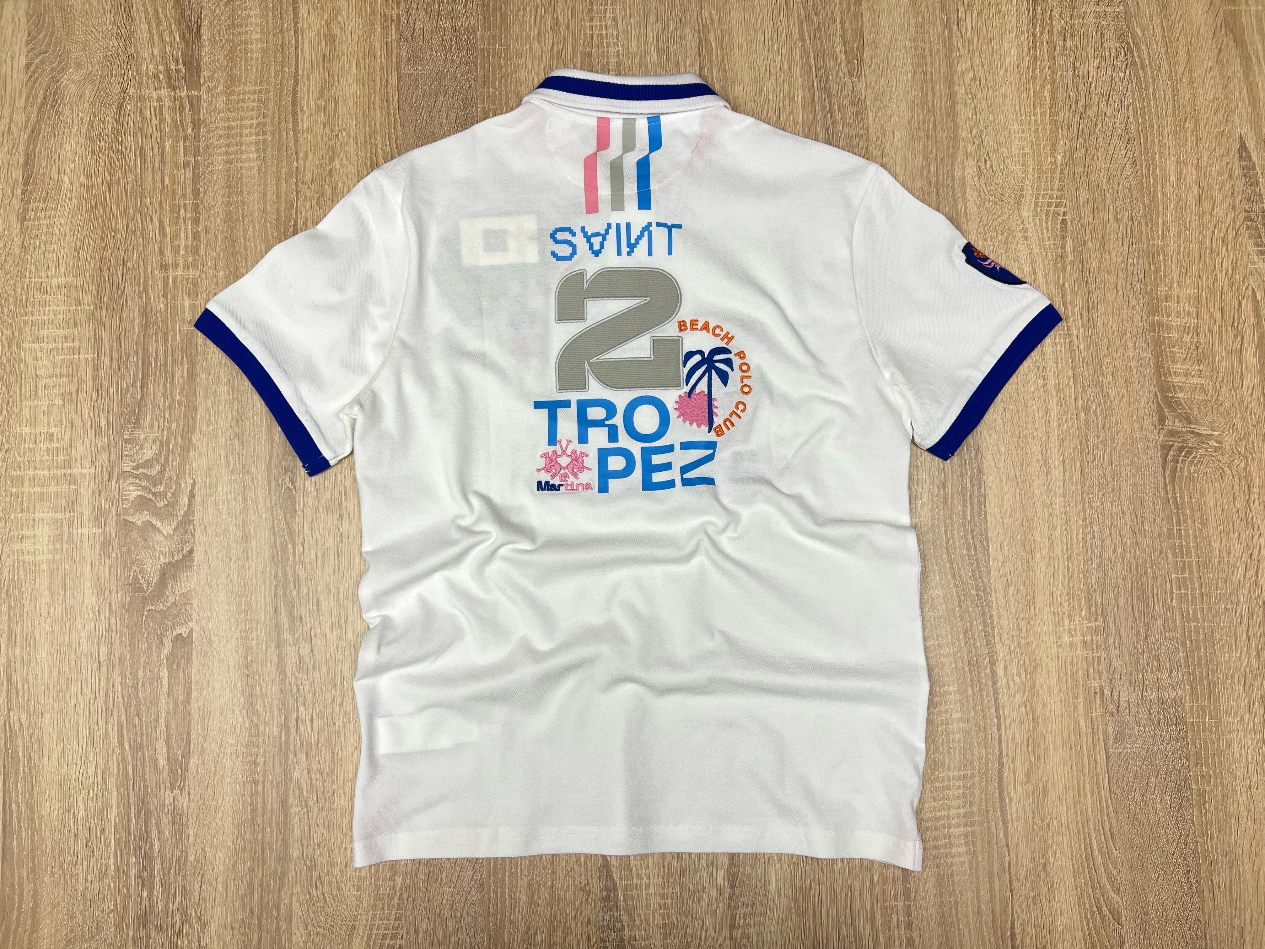 POLO LA MARTINA SAINTROP BLANC