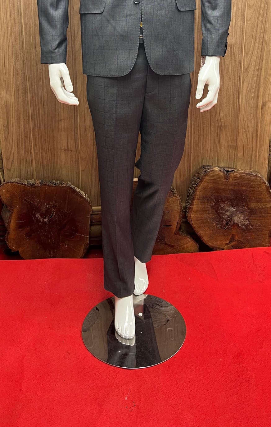 COSTUME RAYÉ GRIS