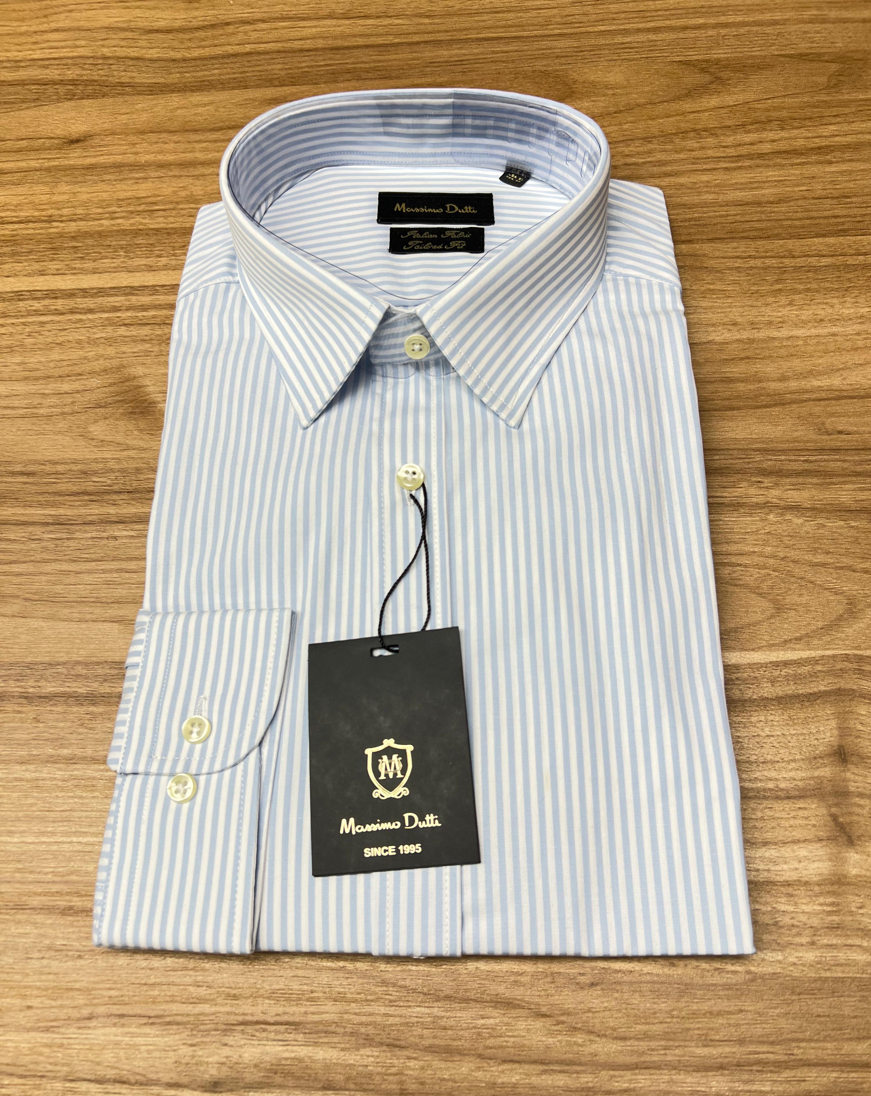 CHEMISE MASSIMO RAYÉE BLEU CIEL