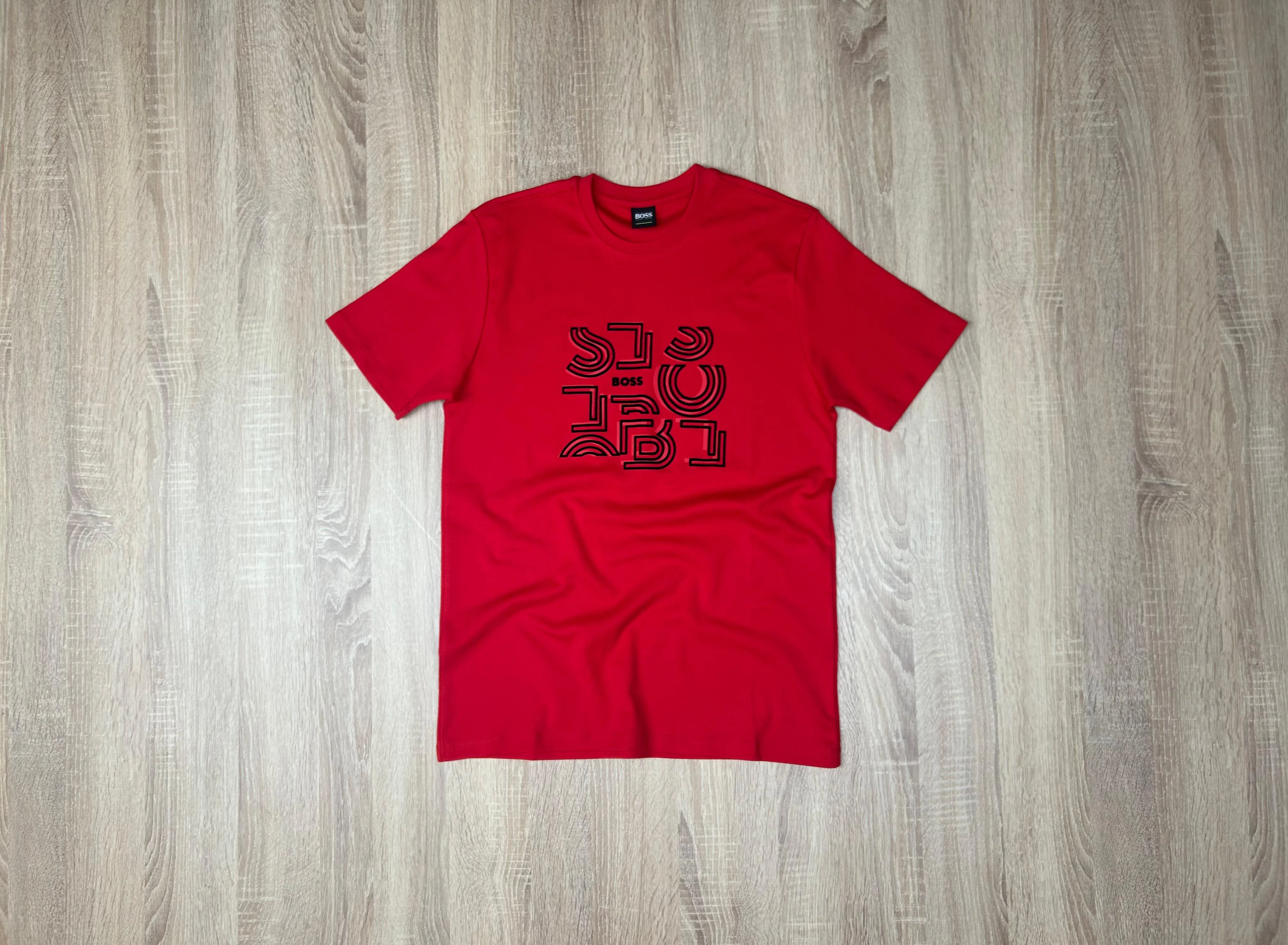 ENSEMBLE TSHIRT ROUGE-PANTACOURT