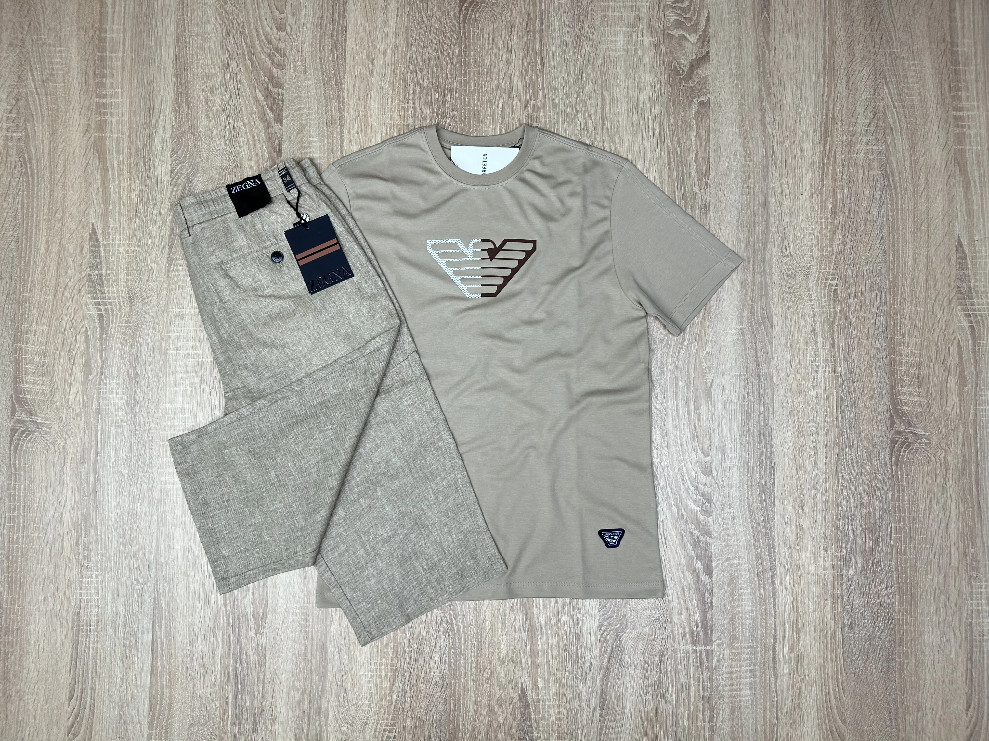 ENSEMBLE TSHIRT BEIGE-PANTACOURT