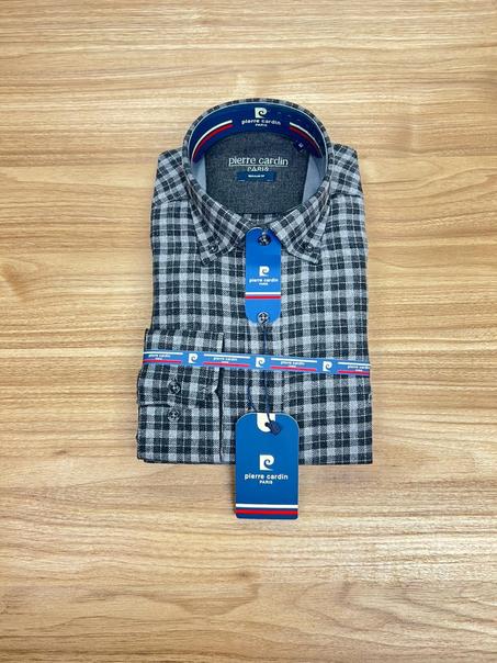 Chemise Pierre Cardin Carreaux Gris