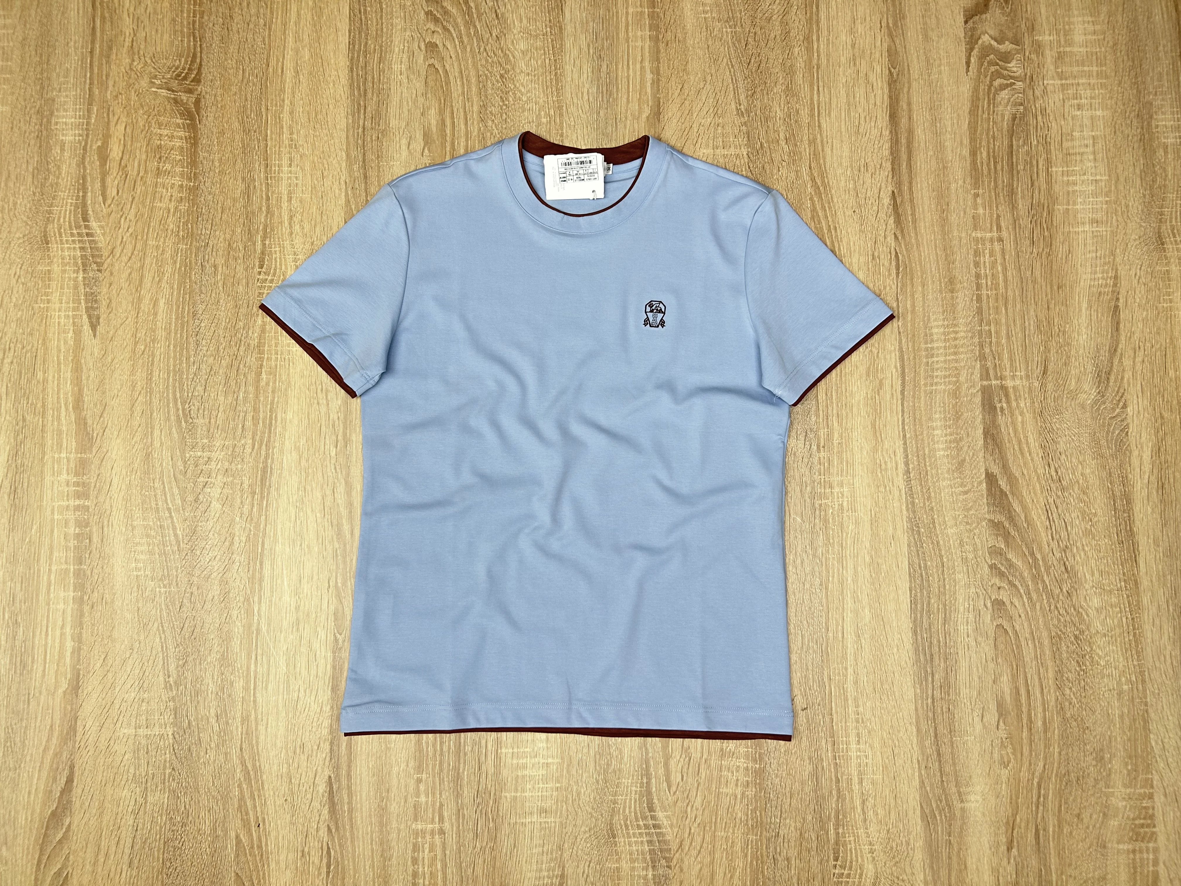 T-SHIRT BRU2607 BLEU CIEL