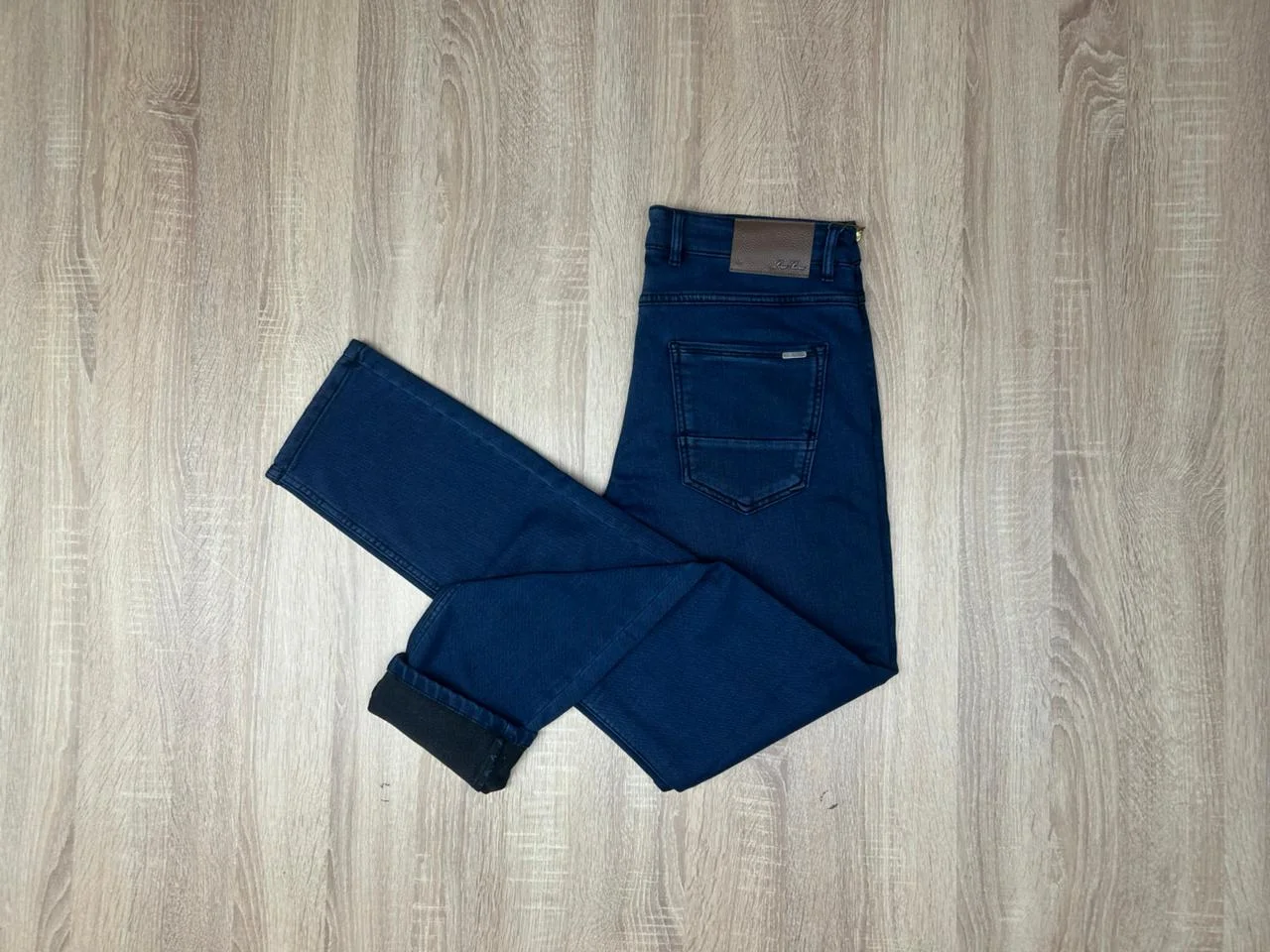 JEANS DOUBLE LORO PIANA BLEU