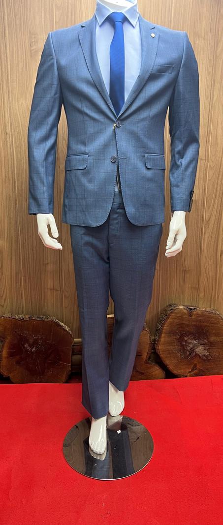 COSTUME RAYÉ BLEU CIEL
