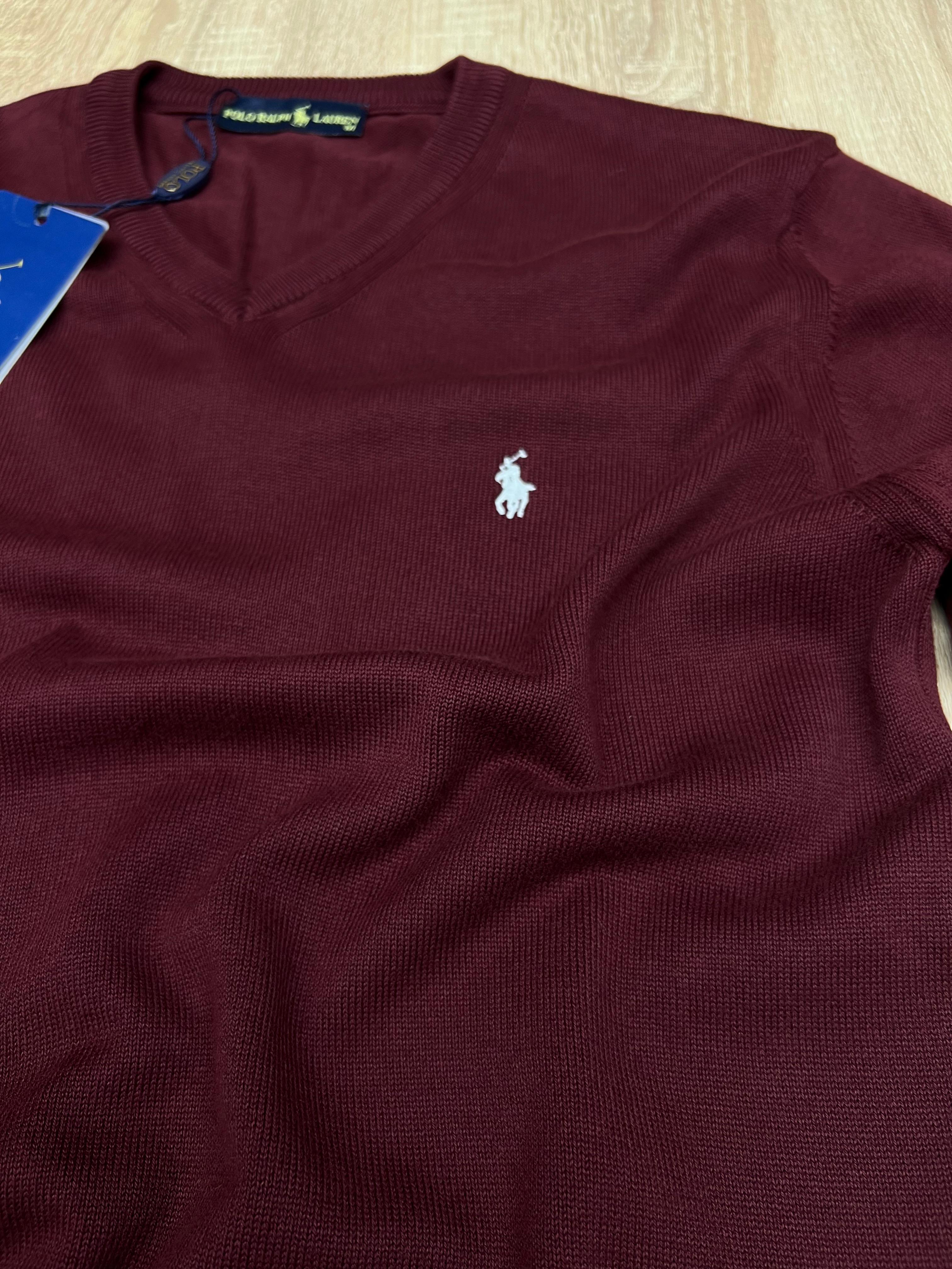 PULL EN LAINE RALPH LAUREN BORDEAUX