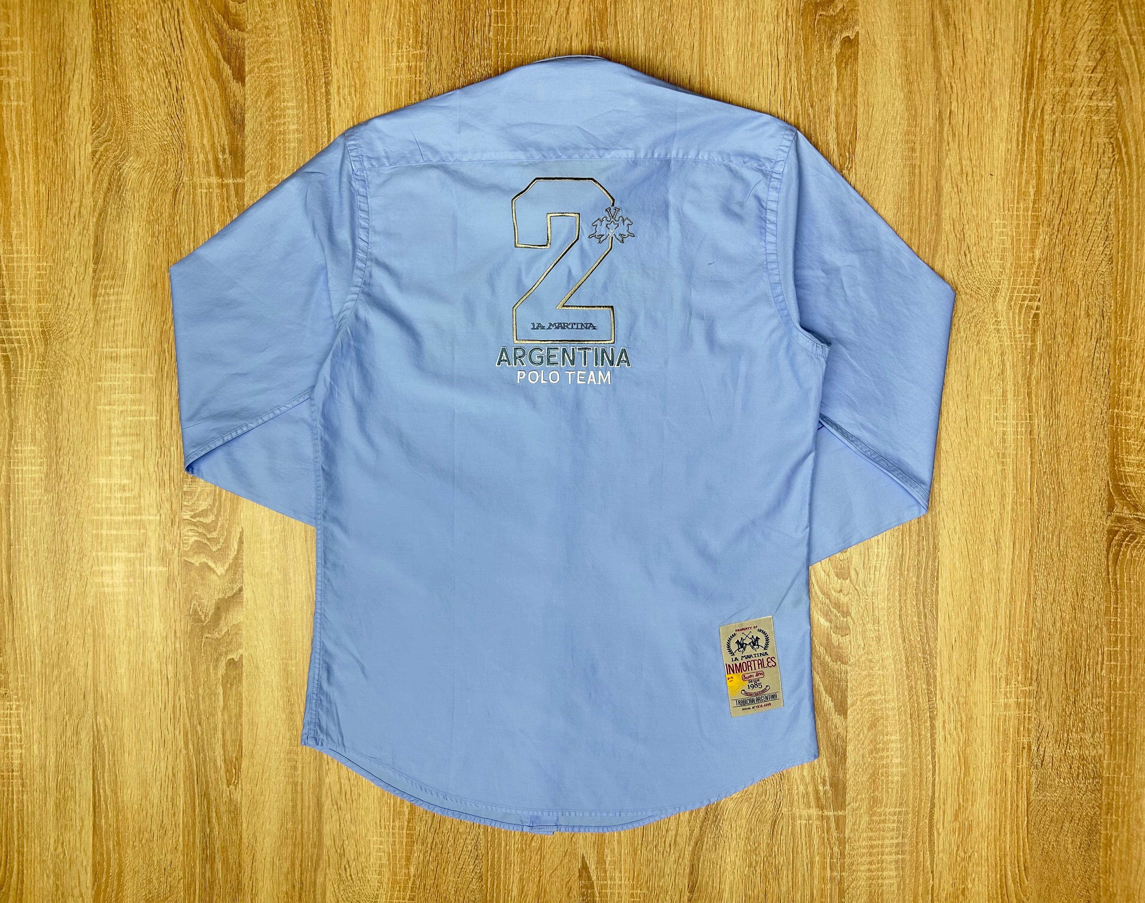 CHEMISE LA MARTINA ARG BLEU CIEL