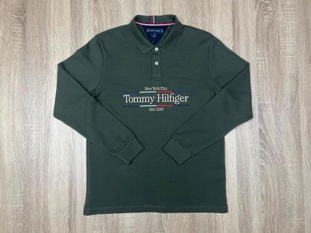 POLO TOMMY HILFIGER EST 1985 VERT MILITAIRE