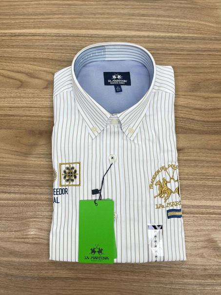 Chemise La Martina Raillé Beige