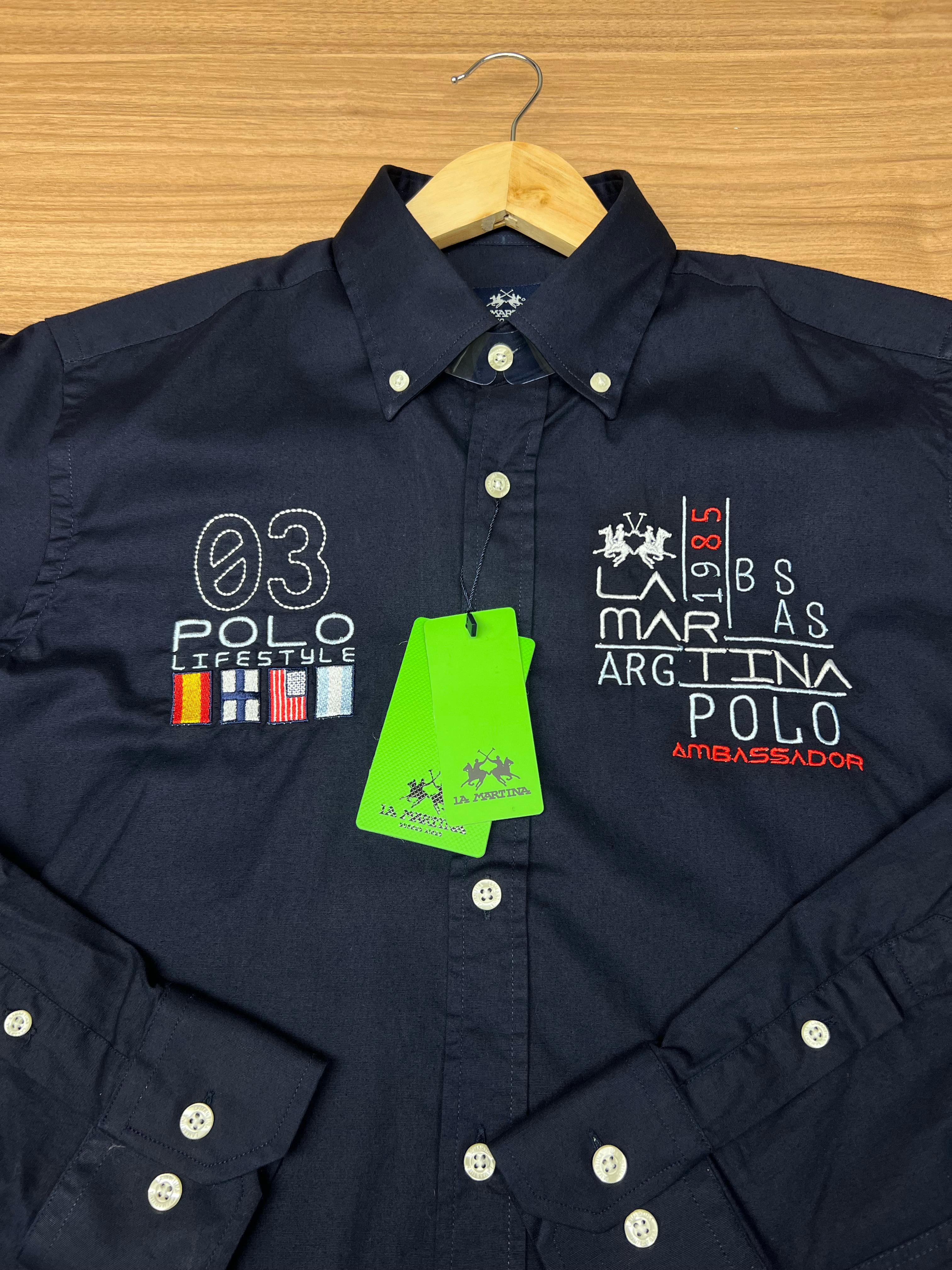 CHEMISE LA MARTINA LIFE STYLE BLEU MARINE