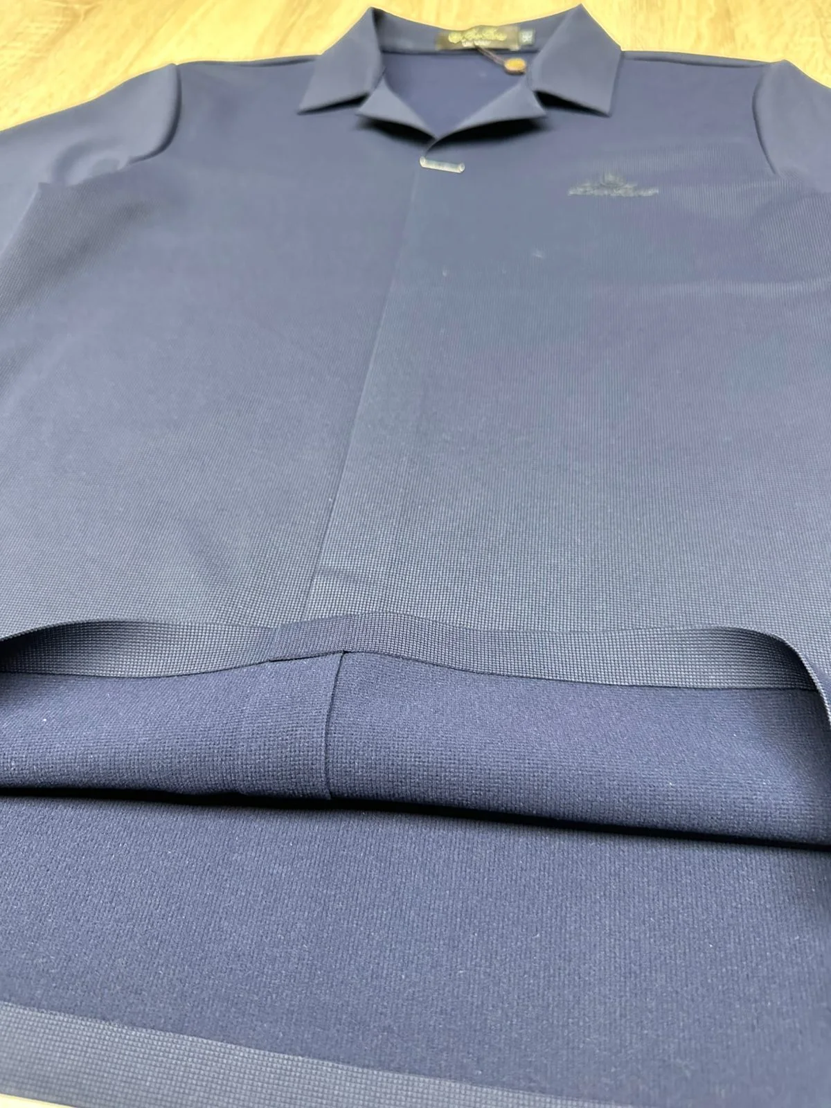 POLO COL VESTE LORO PIANA BLEU MARINE
