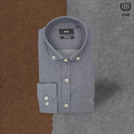 Chemise Hugo Boss Gris Foncé Pointu