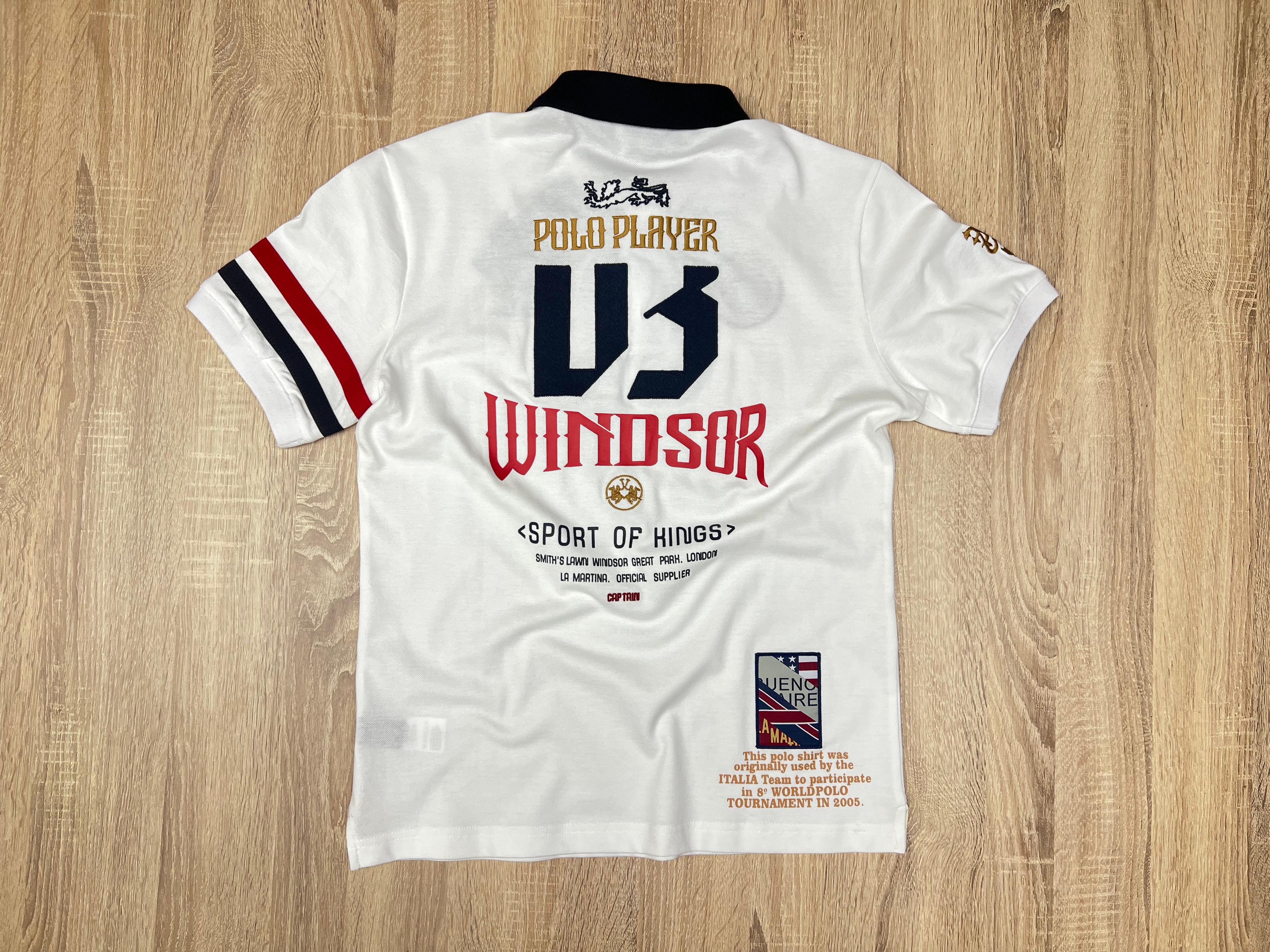 POLO LA MARTINA WINDSOR 03 BLANC
