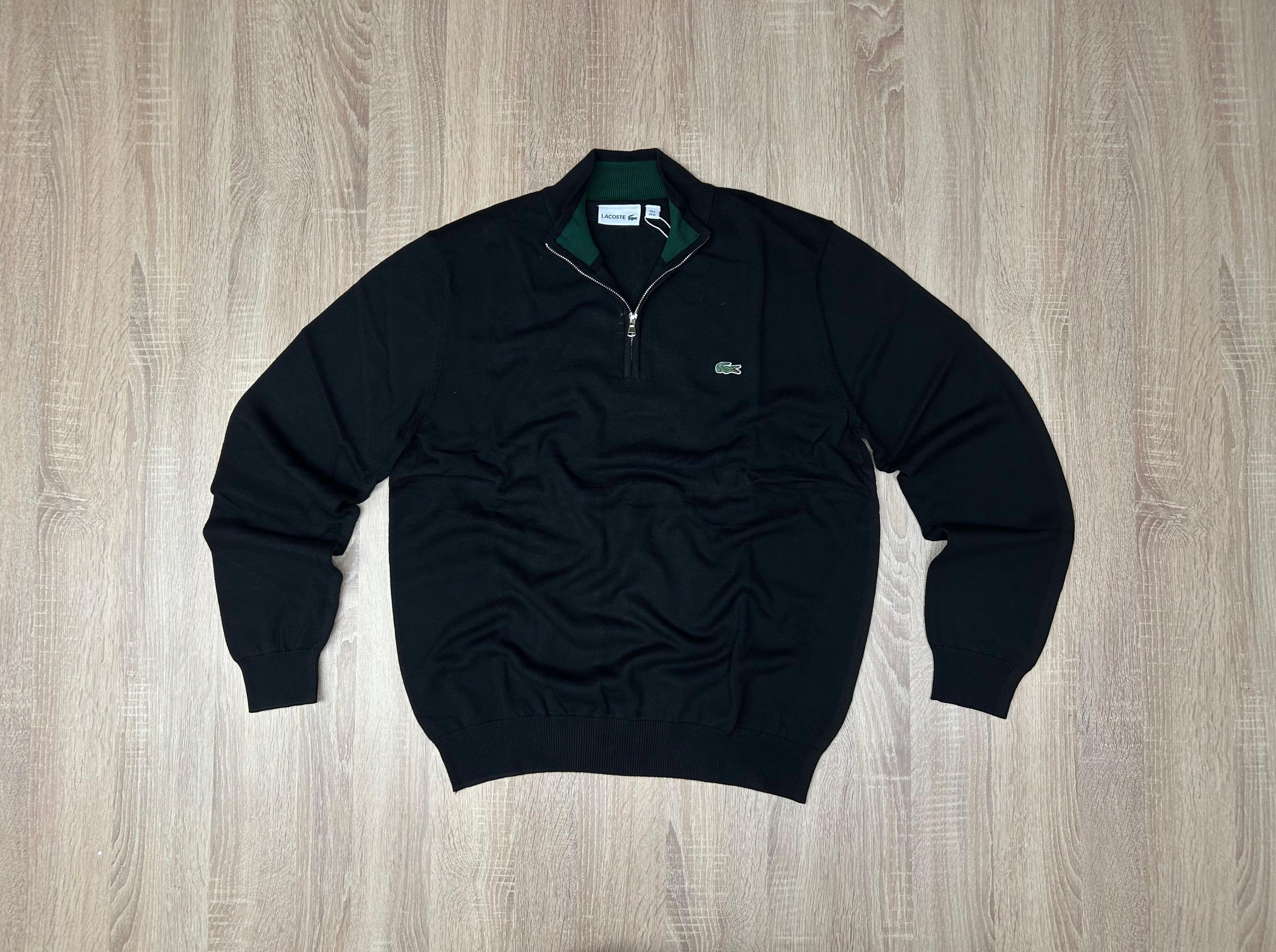 PULL LACOSTE AVEC ZIPPE NOIR
