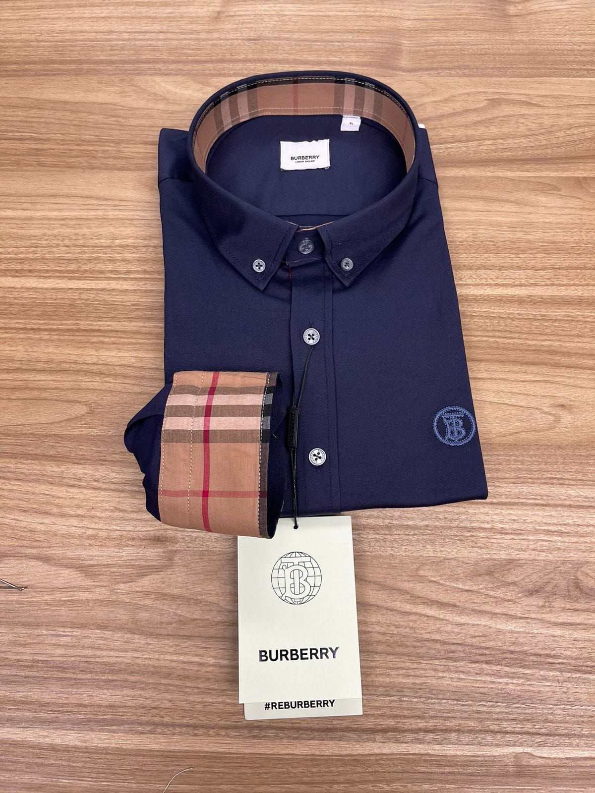 CHEMISE BURBERRY BLEU MARINE