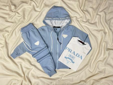 SURVETE ENFANT 3 PIECES PRADA BLEU CIEL