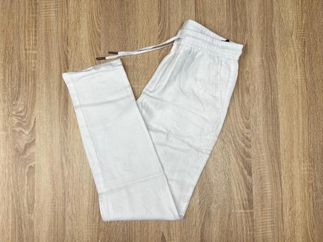 PONTALON EN LIN ZEGNA BLANC