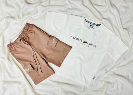 ENSEMBLE ENFANT LACOSTE OVERSIZE BLANC CASSE