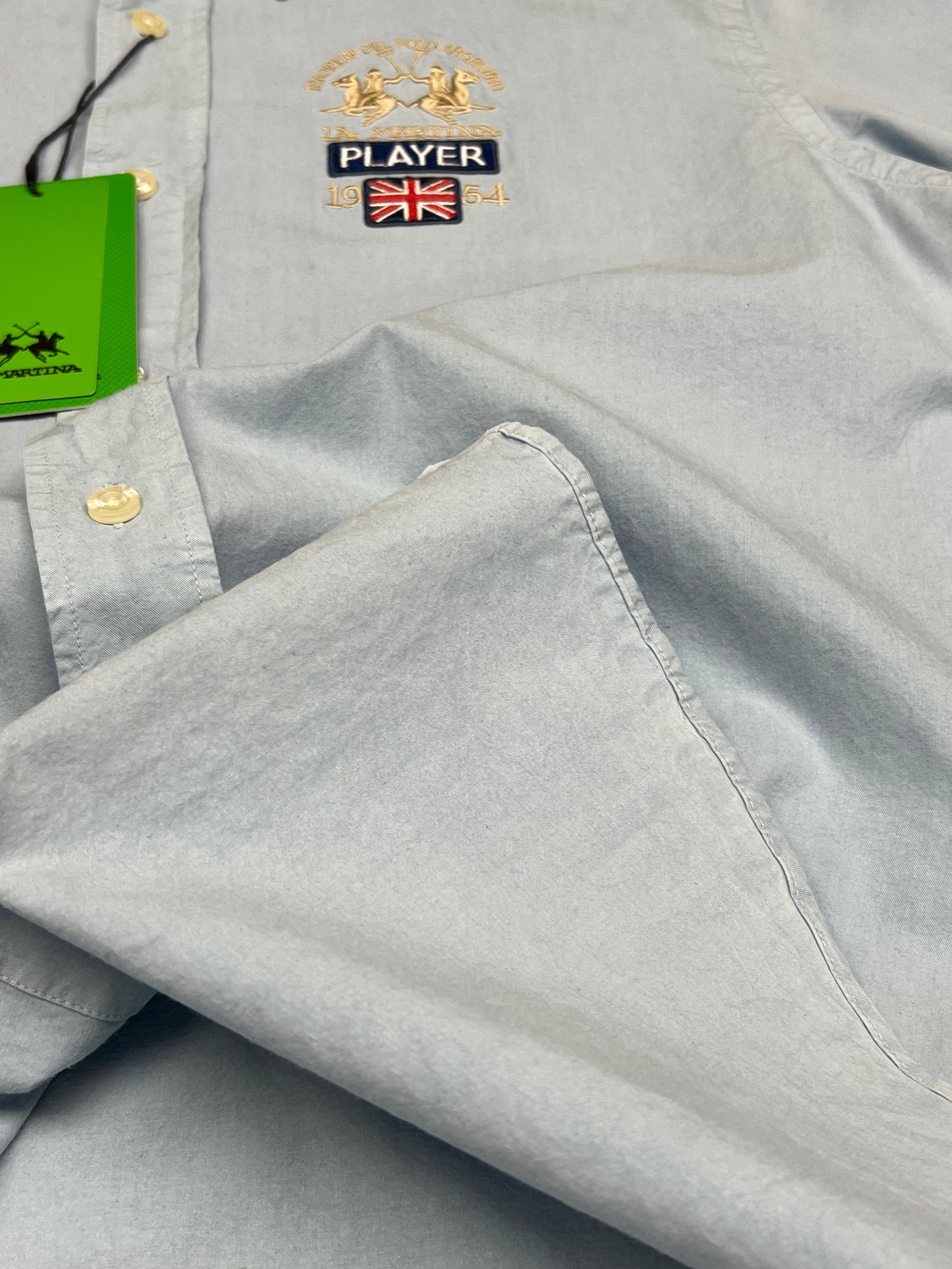 CHEMISE LA MARTINA LONDON 1954  BLEU CIEL