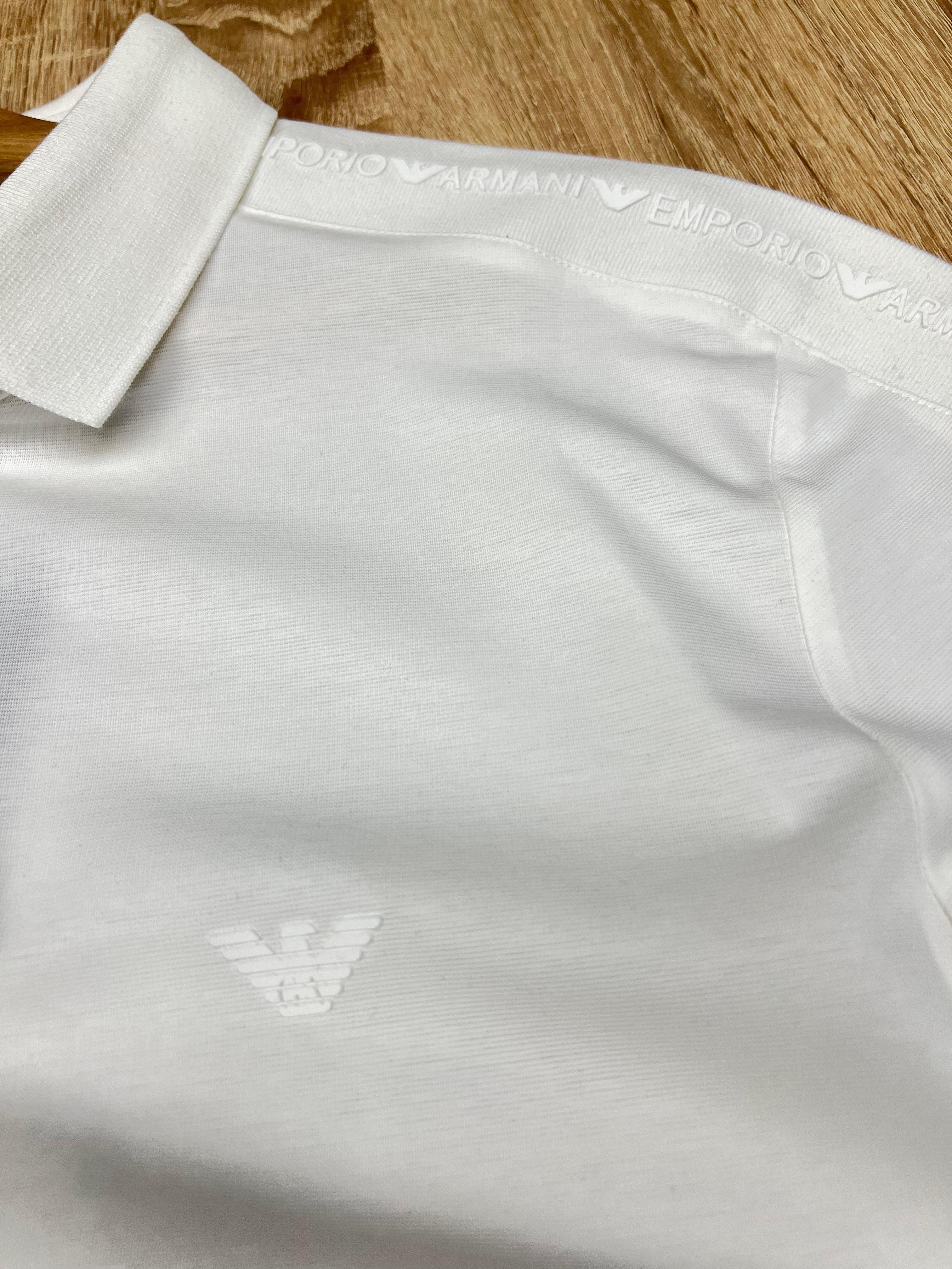 POLO EMPORIO ARMANI BLANC
