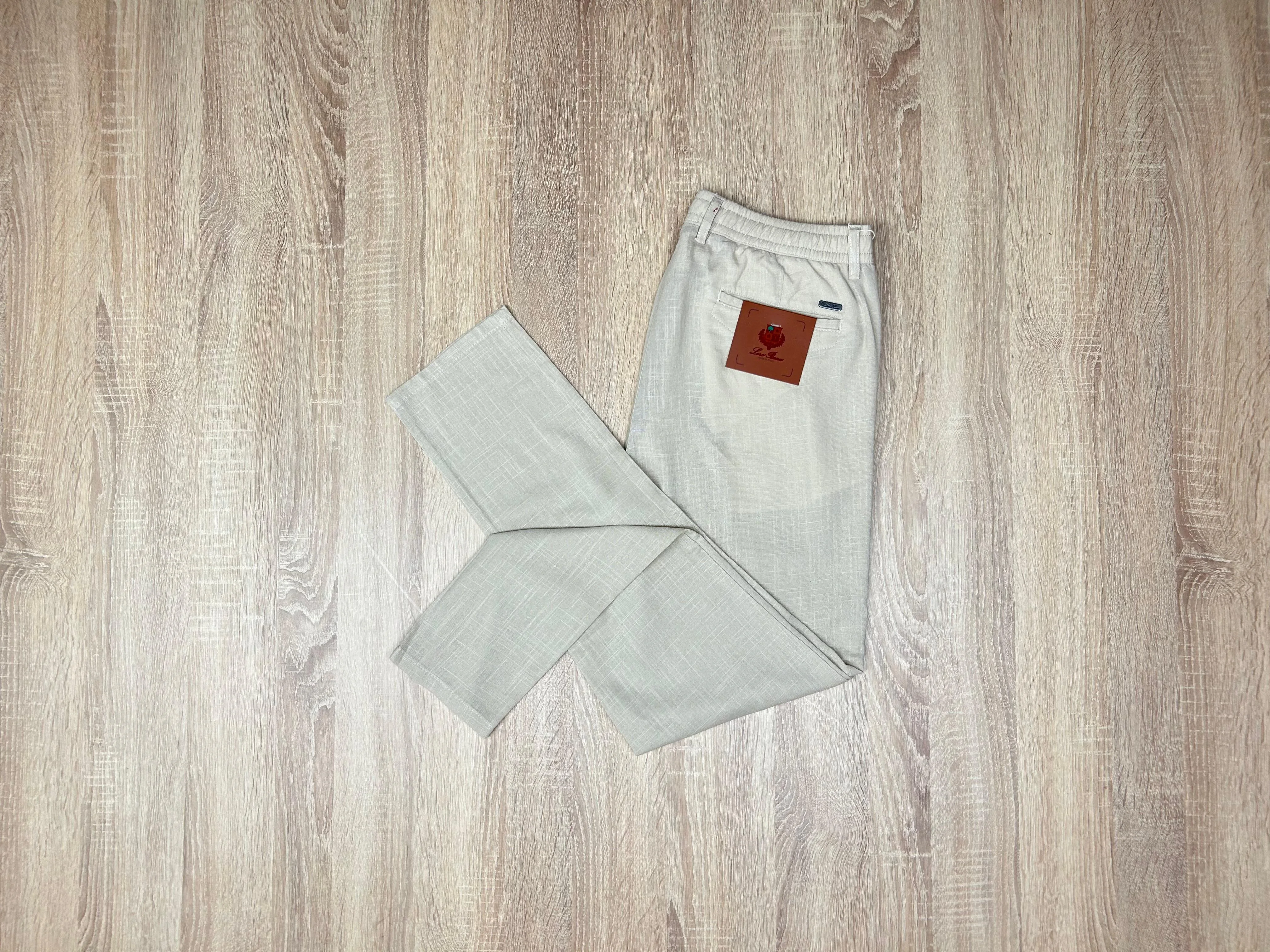 PANTALON LE LIN LORO PIANA BEIGE