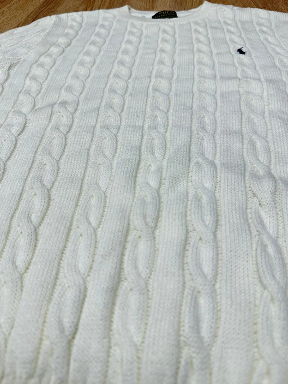 PULL RALPH LAUREN AVEC ZIPPE BLANC