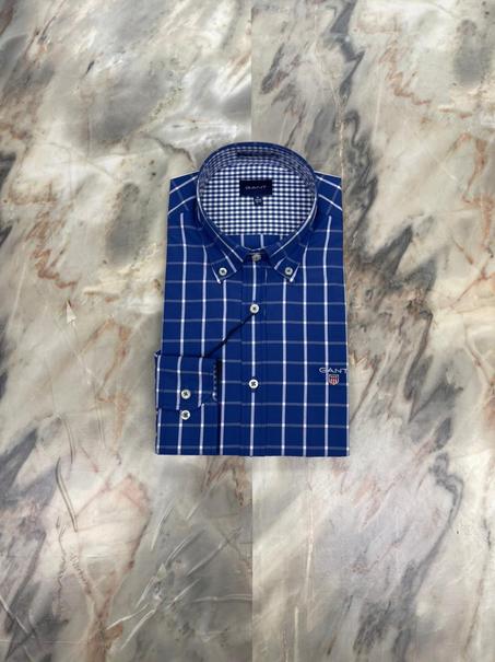 CHEMISE GANT CARREAUX BLEU MARINE