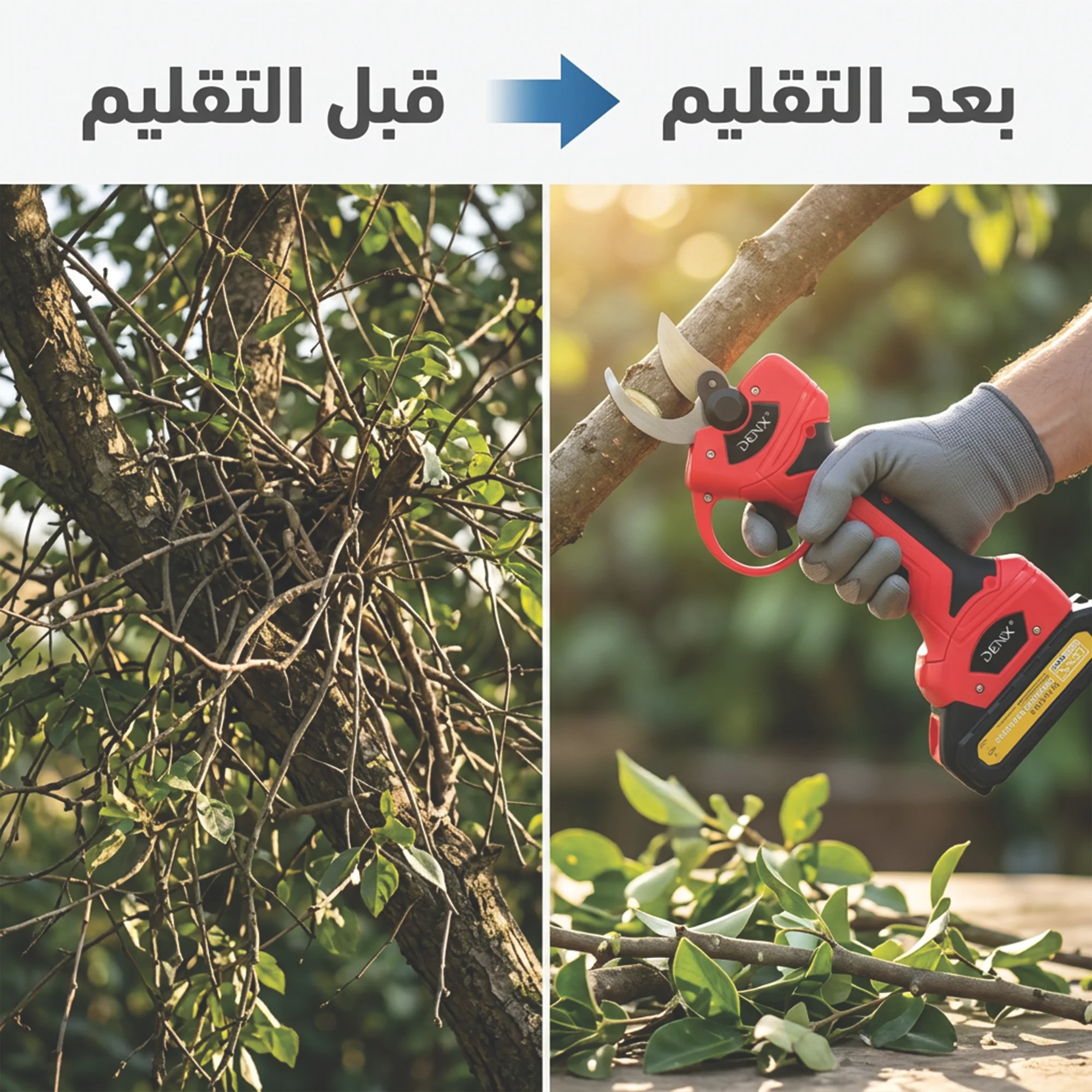 مقص تقليم كهربائي لاسلكي  متعدد الاستخدامات 500 واط قطر القطع  30 ملم  بضمان عامين