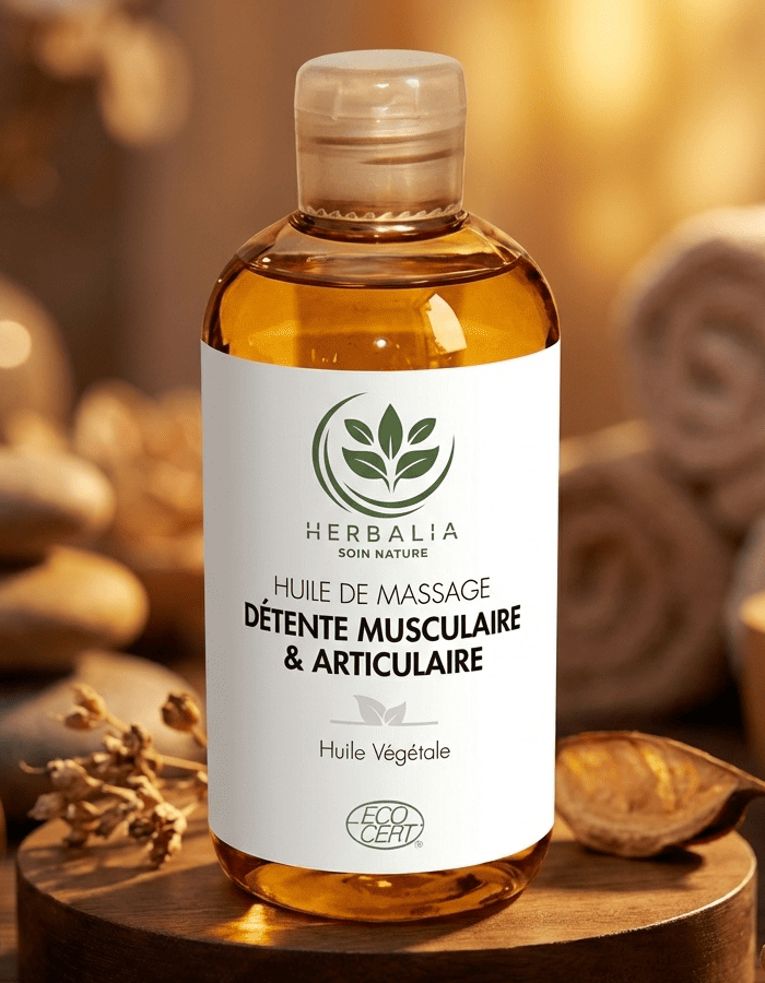 Huile de Massage Relaxante – زيت مساج للاسترخاء وتهدئة العضلات