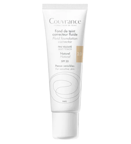 Avène Couvrance – Fond de Teint Fluide – Fini Velouté Naturel Spf 20 N°2.0 – 30ml