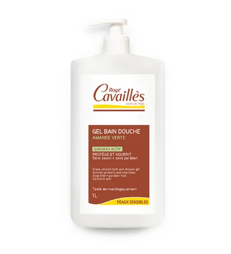 Rogé Cavaillès Gel Surgras Bain et Douche Amande Verte 1L
