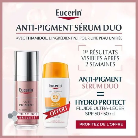 EUCERIN OFFRE ANTI PIGMENT SERUM DUO 30 ML + HYDRO PROTECT SPF 50 + ULTRA LEGER 50ML OFFERT