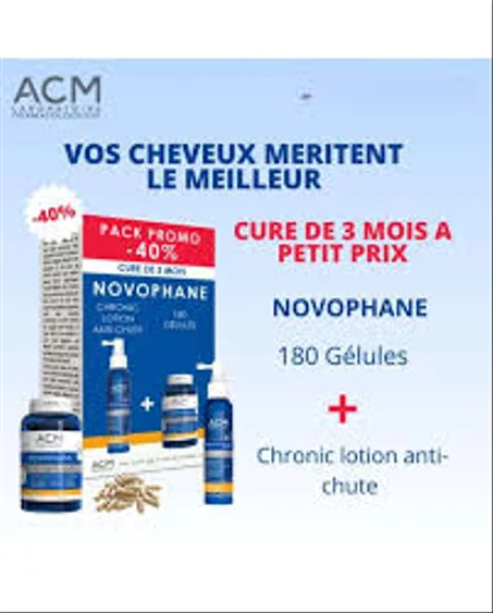 ACM Novophane Chronic Lotion Anti-chute + Novophane 180 Gelules PACK
