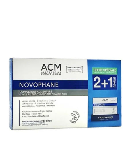 Acm Novophane Ongles et cheveux – 60 capsules 2+1