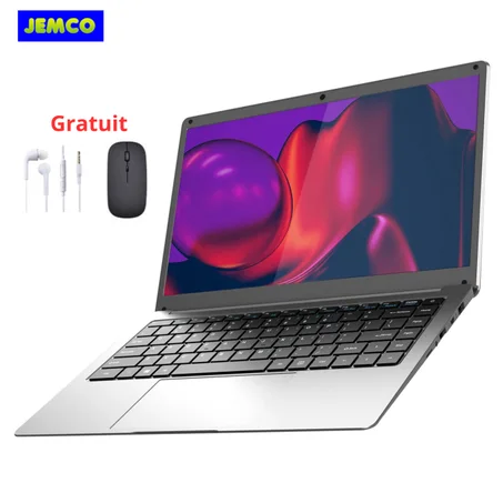 JEMCO Pc portable Neuf 14" 6GO RAM 512GO ROM SSD (sacoche+écouteur+souris sans fil gratuit)