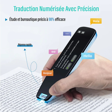 Stylo de Lecture Intelligent – Traduction Écrite & Traduction Vocale