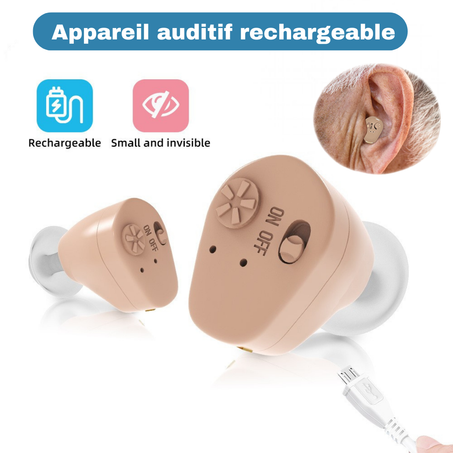 Appareil Auditif Rechargeable – Discret et Puissant pour une Audition Claire
