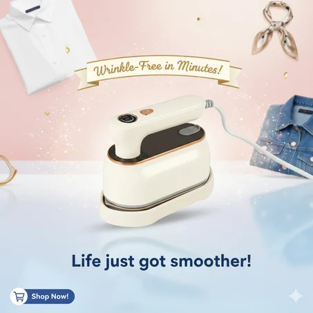 مكواة ملابس  2 في 1 - مكواه بخاريه كهربائية للسفر - Fer à repasser vapeur 2 en 1
