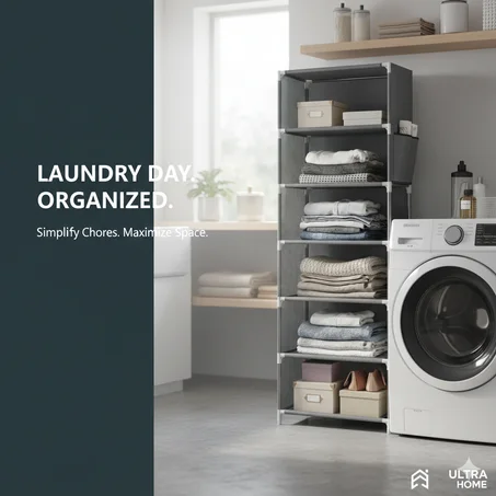 خزانة تخزين إيدولون بستة أرفف - Armoire de rangement 28 x 28 x 105 cm