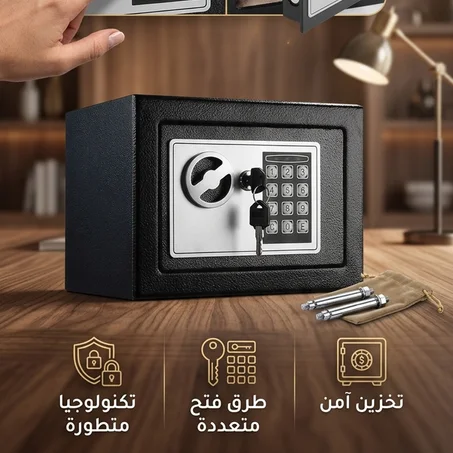 🔐 عرض قوي اليوم! كوفر فور - coffre fort - خزنة حديدبة لحماية أموالك ومجوهراتك بأمان