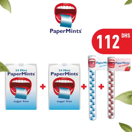 Pack Fraîcheur Mixte PaperMints – 48 Feuilles + 36 CoolCaps