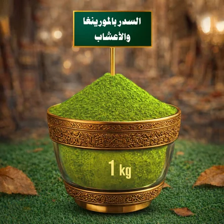 (1 Kg ) سدر بالمورينغا و الأعشاب  ( المشاط الأخضر )