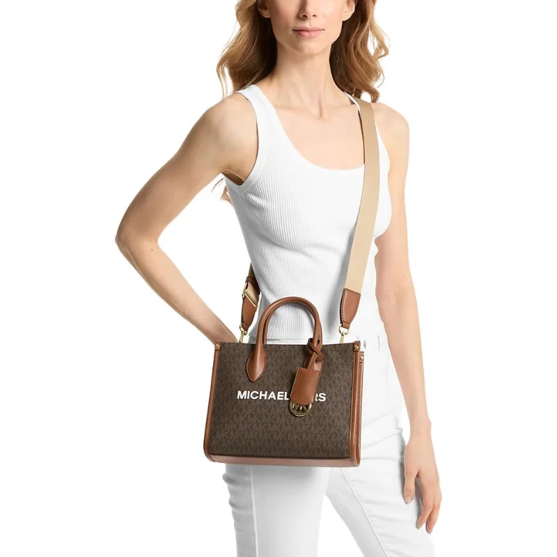 Michael Kors Mirella Small Signature Logo Crossbody Bag - Brown