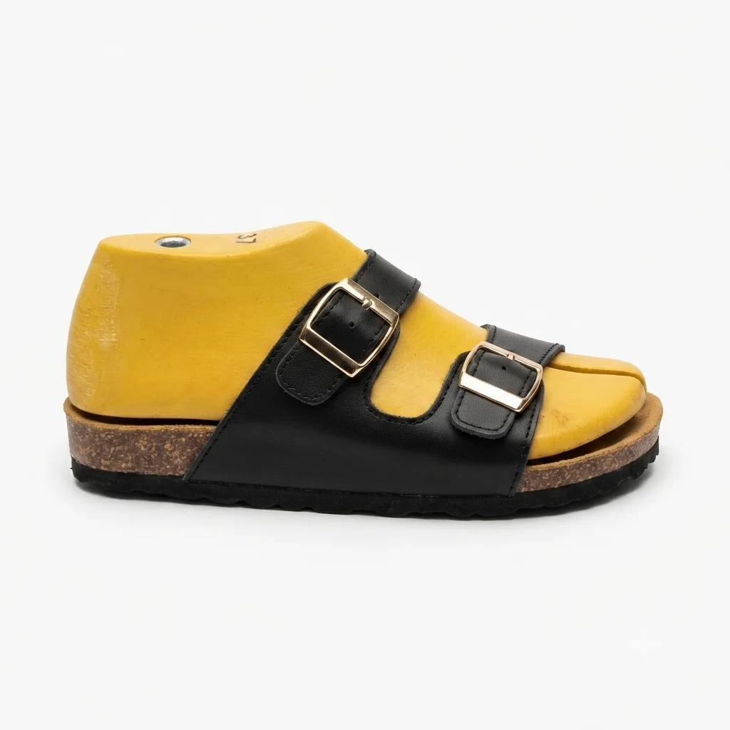 Sandales savana en cuir lisse noir 0012