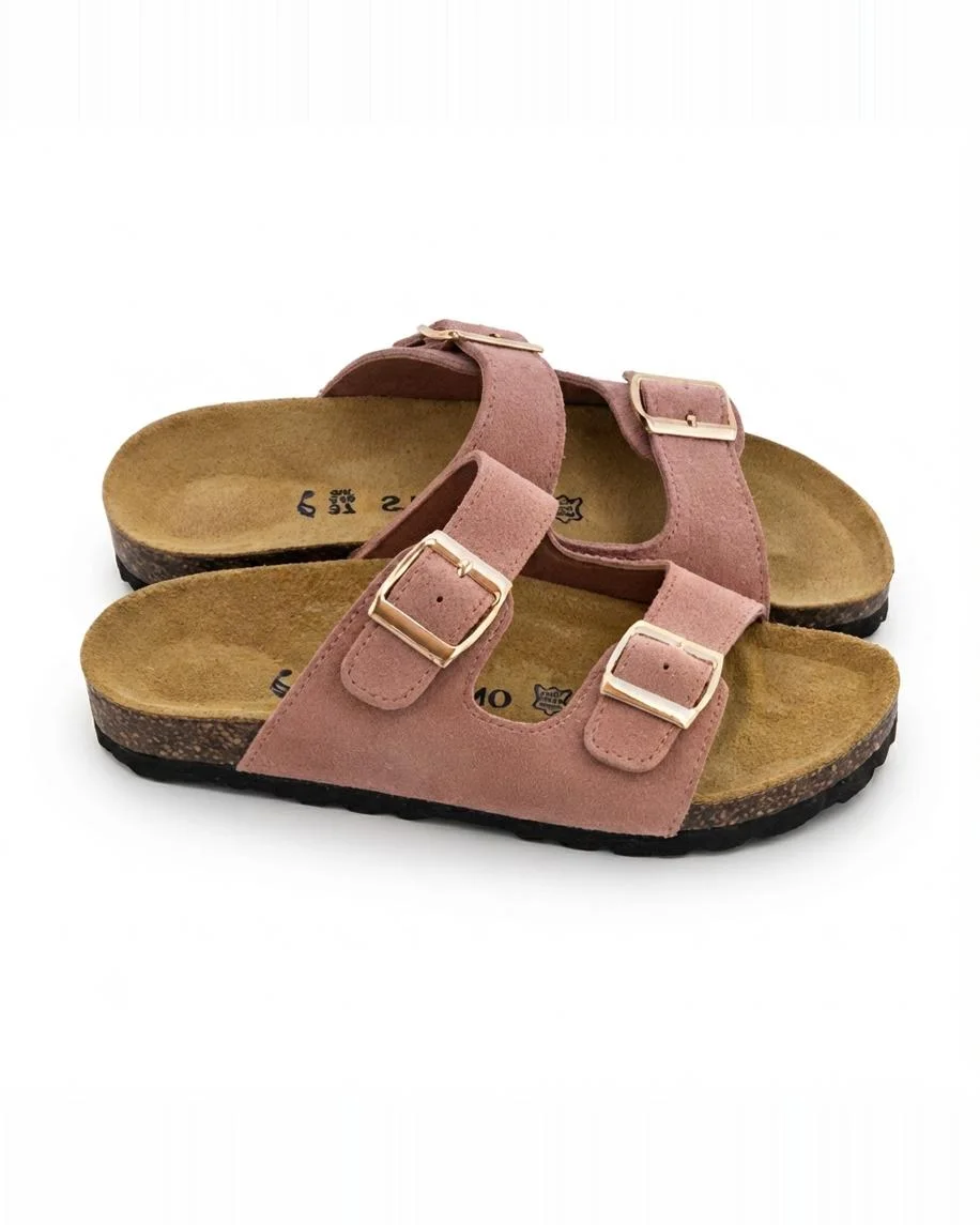 Sandales savana en daim rose 0011