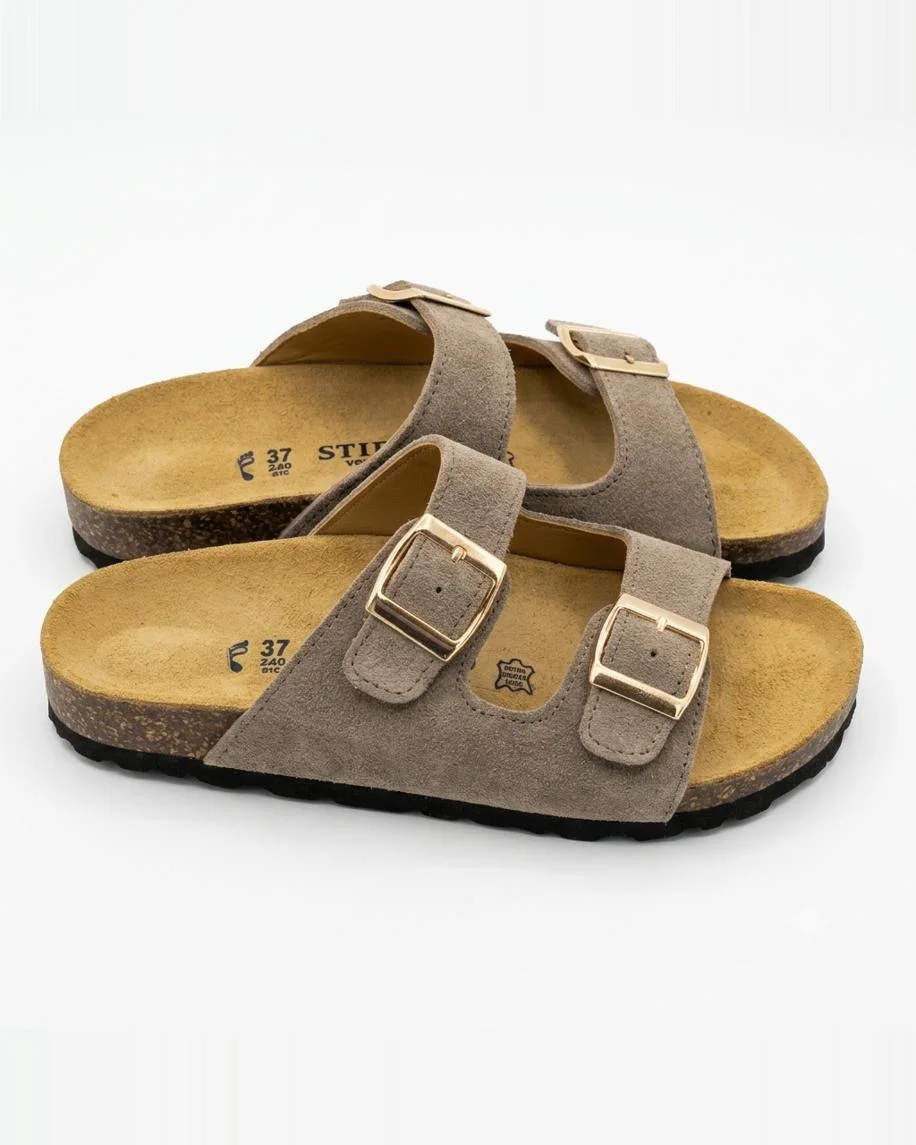 Sandales savana en daim taupe 0011