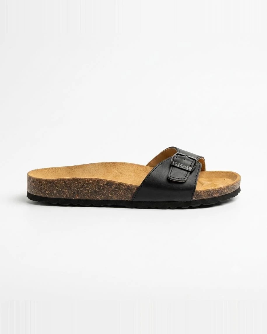 Sandales legacy en cuir lisse noir 0024
